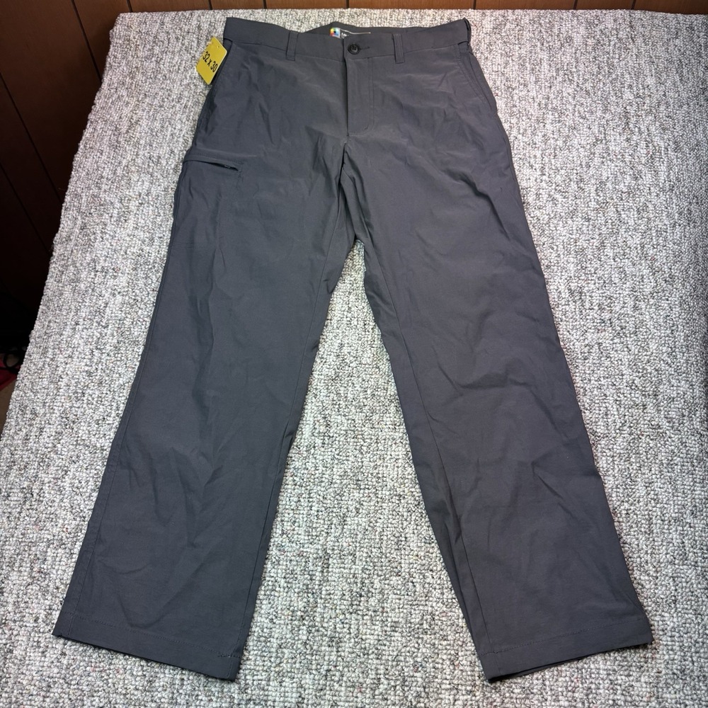 UB Tech Pants Mens 32x30 Comfort Waist Chino Stretch Water Repellent Gray NWT